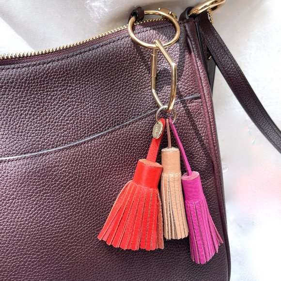 Fossil Bags Fossil Tassel Leather Bag Charm Key Charm Poshmark